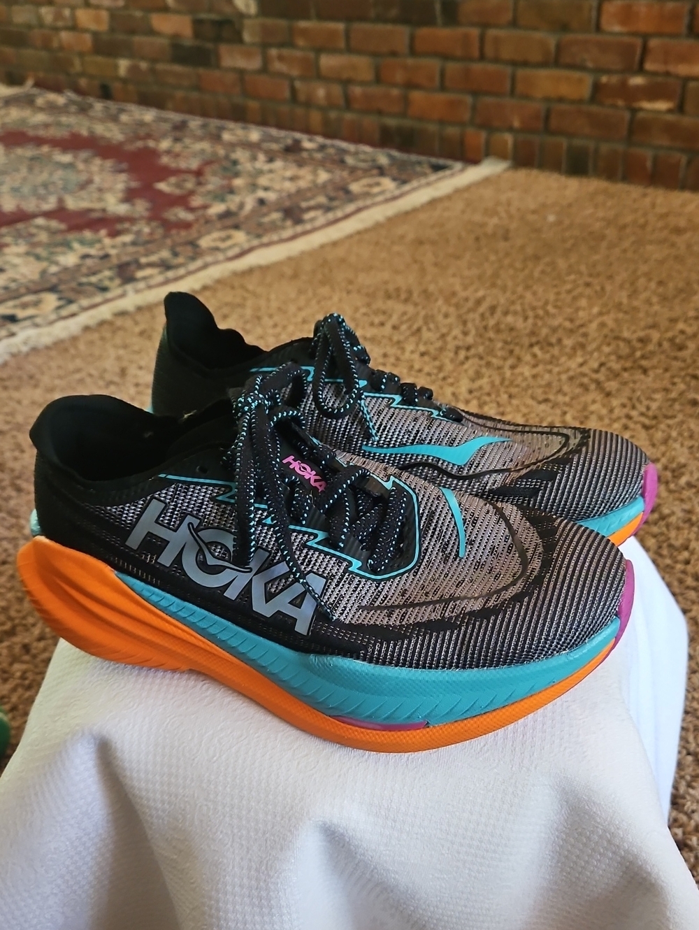 HOKA Mach X2 Running Shoes Men's Sz 9D Missing Insoles